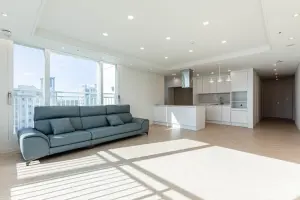 38평 화이트톤 모던 오픈형 거실 인테리어